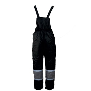 Pantalon cu pieptar vatuit winter negru XL - Img 2