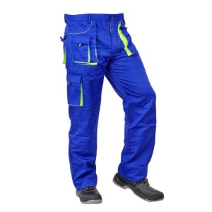 Pantalon talie elite albastru/verde material-bumbac/poliester marimea 54 - Img 4