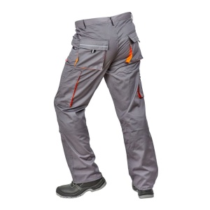 Pantalon talie star gri/portocaliu material-bumbac/poliester marimea 46 - Img 4
