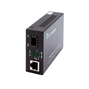 Convertor media PoE 1x10/100/1000Base-T RJ45, 1x 1000M SFP
