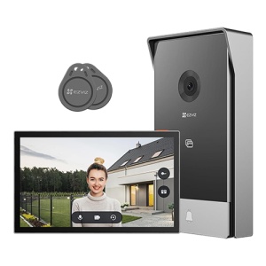 Kit video-interfon, monitor tactil 7 inch, 2 fire, camera 2MP, IR 5m, SDcard, Wi-Fi6