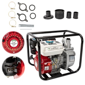 Motopompa 6.5cp 196cc, benzina 4t, racord 2", debit 30000l/h - Img 9