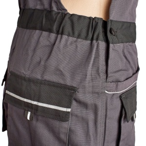 Pantalon cu pieptar comet gri/negru material-bumbac/poliester marimea 48 - Img 4