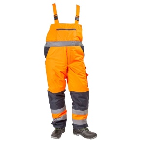 Pantalon cu pieptar vatuit highway material-poliester - Img 1