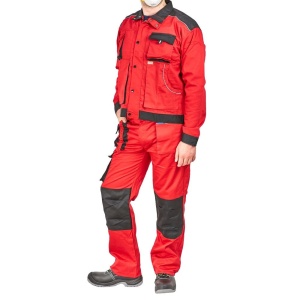 Pantalon talie galaxy rosu/negru material-bumbac/poliester marimea 54 - Img 7