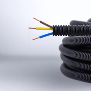 Tub flexibil corugat, prefilat cu conductori electrici, P20+5G2,5H07V-K100R- rola 100m