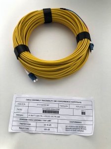 Cablu Patch Optic SM 2 Fibre LCD/LCD LSZH Galben 25m Flat Twin FT