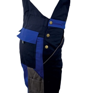 Pantalon cu pieptar pluto-pp bleumarin/albastru material-bumbac marimea 56 - Img 6