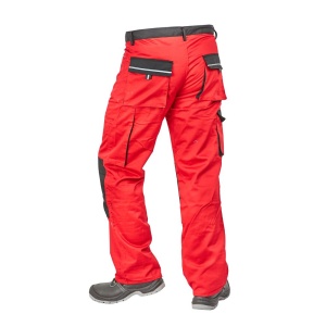 Pantalon talie galaxy rosu/negru material-bumbac/poliester marimea 46 - Img 4