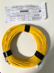Cablu Patch Optic SM 2 Fibre LCR/LCR LSZH Galben 66m Duplex RDX
