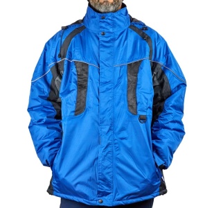 Jacheta iarna polar albastru/negru poliester/pvc marimea L - Img 1