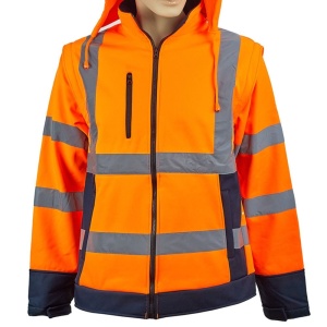 Jacheta iarna reflectorizanta crossroad 2 in 1 galben/bleumarin softshell Marimea L - SGS-TRN-264401 - Img 1