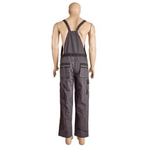 Pantalon cu pieptar comet gri/negru material-bumbac/poliester marimea 52 - Img 2