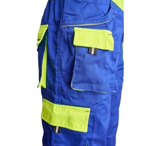 Pantalon cu pieptar elite albastru/verde material-bumbac/poliester marimea 52 - Img 6