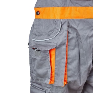 Pantalon cu pieptar star gri/portocaliu material-bumbac/poliester marimea 62 - Img 5