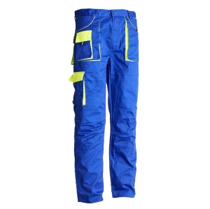Pantalon talie elite albastru/verde material-bumbac/poliester marimea 54
