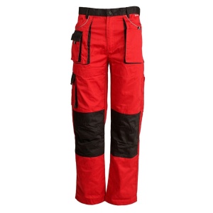 Pantalon talie galaxy rosu/negru material-bumbac/poliester marimea 54 - Img 1