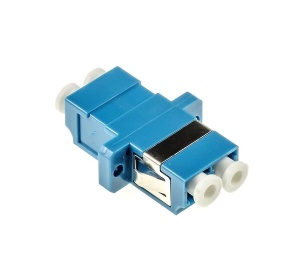 Adaptor Optic SM LC/UPC, Duplex, Ceramic Sleeve Albastru