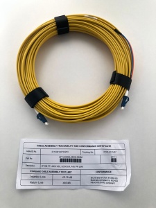 Cablu Patch Optic SM 2 Fibre LCD/LCD LSZH Galben 20m Flat Twin FT