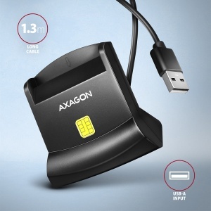 Card Reader Axagon CRE-SM4N, USB-A, Black - Img 3
