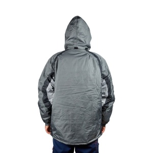 Jacheta iarna polar gri/negru poliester/pvc marimea XXL - Img 2