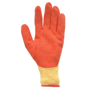 Manusi tricot polycotton impregnate latex orange marimea 10 - Img 2