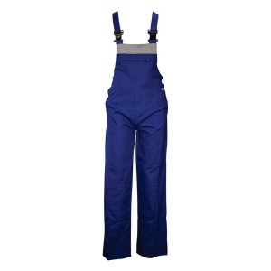Pantalon cu pieptar impulse albastru/gri material-bumbac marimea 56