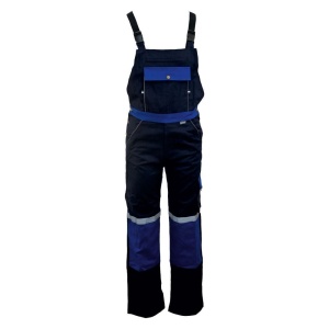 Pantalon cu pieptar pluto-pp bleumarin/albastru material-bumbac marimea 48 - Img 1