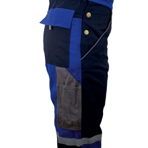 Pantalon cu pieptar pluto-pp bleumarin/albastru material-bumbac marimea 48 - Img 4