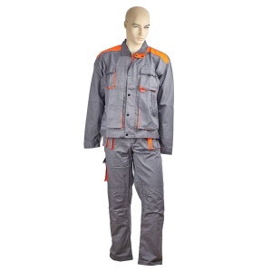 Pantalon cu pieptar star gri/portocaliu material-bumbac/poliester marimea 62 - Img 6