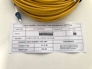 Cablu Patch Optic SM 2 Fibre LCD/LCD LSZH Galben 43m Flat Twin FT