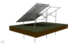 Kit montaj structura panouri fotovoltaice la sol - 30 grade. - SGS-KIT-SP008-1