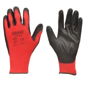 Manusi tricot poliester impregnate poliuretan negru poly marimea 9 - Img 1