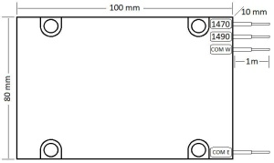 OADM CWDM 2 Canale, Simplex, East Only, 1470-1490nm, SC/APC - Img 5