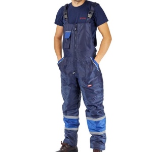 Pantalon cu pieptar vatuit winter bleumarin marimea M
