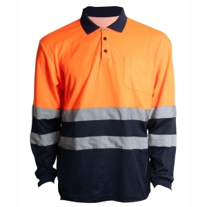 Bluza polo reflectorizanta road portocaliu/bleumarin bumbac/poliester marimea XXL