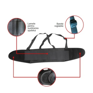 Centura abdominala safebelt cas-0023 cu protectie lombara L - Img 2