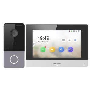 KIT videointerfon TCP/IP pentru 1 familie, monitor TFT LCD 7 inch