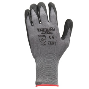 Manusi tricot nylon/elastan impregnate nitril cu picouri picus marimea 9 - Img 3
