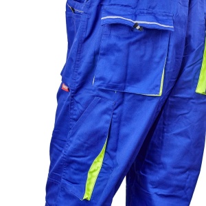 Pantalon cu pieptar elite albastru/verde material-bumbac/poliester marimea 60 - Img 8