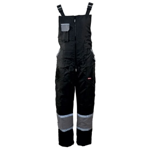 Pantalon cu pieptar vatuit winter negru XL - Img 1