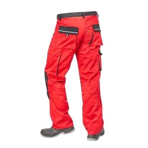 Pantalon talie galaxy rosu/negru material-bumbac/poliester marimea 54 - Img 3