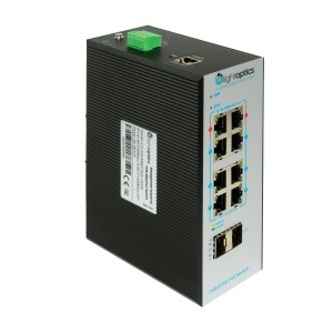 Switch Industrial Managed HiPoE - 8 Porturi Gigabit și 2 Sloturi SFP
