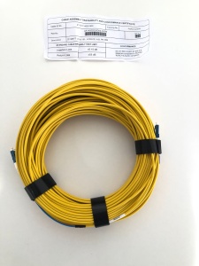 Cablu Patch Optic SM 2 Fibre LCD/LCD LSZH Galben 35m Flat Twin FT