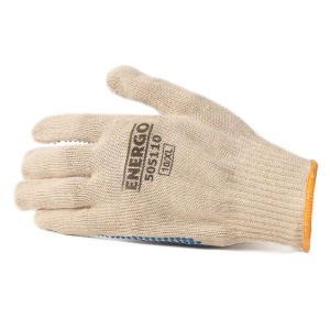 Manusi tricot fibre mixte impregnate picouri pvc albastre pico marimea 9 - Img 1