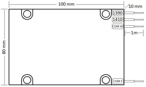 OADM CWDM 2 Canale, Simplex, East Only, 1390-1410nm, SC/APC, ABS Box - Img 5