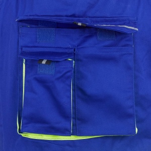 Pantalon cu pieptar elite albastru/verde material-bumbac/poliester marimea 50 - Img 4