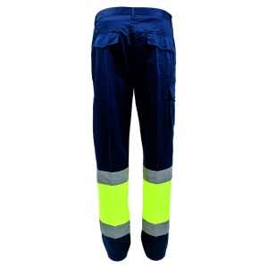 Pantalon reflectorizant motorway galben/bleumarin bumbac/poliester marimea L - Img 2