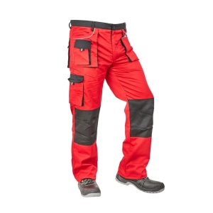 Pantalon talie galaxy rosu/negru material-bumbac/poliester marimea 54 - Img 4