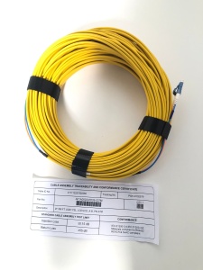 Cablu Patch Optic SM 2 Fibre LCD/LCD LSZH Galben 37m Flat Twin FT
